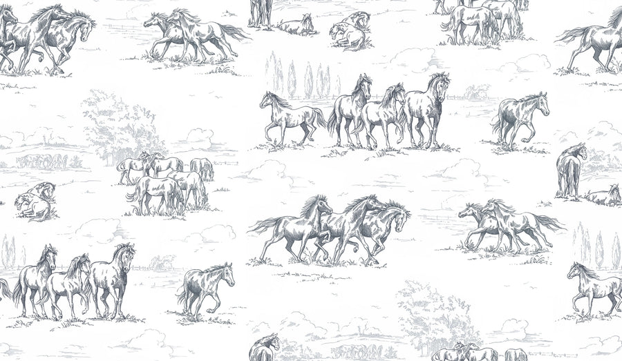 Horse Herd Mural Wallpaper