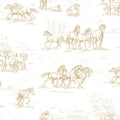 Horse Herd, Gold Mural Wallpaper - pure wallpaper artwork
