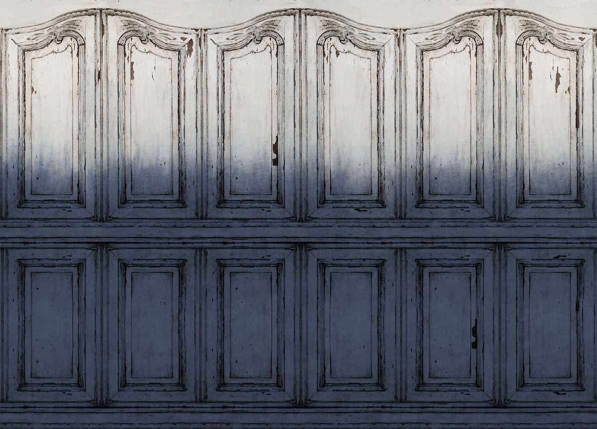 Parisian Panels, Dip Dye Blue Mural Wallpaper - pure wallpaper artwork