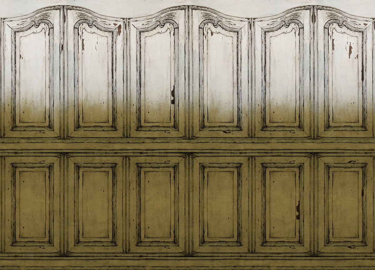 Parisian Panels, Dip Dye Yellow Mural Wallpaper - pure wallpaper artwork