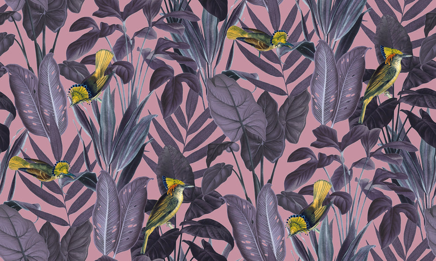 Yellow Bird, Dusk Mural Wallpaper