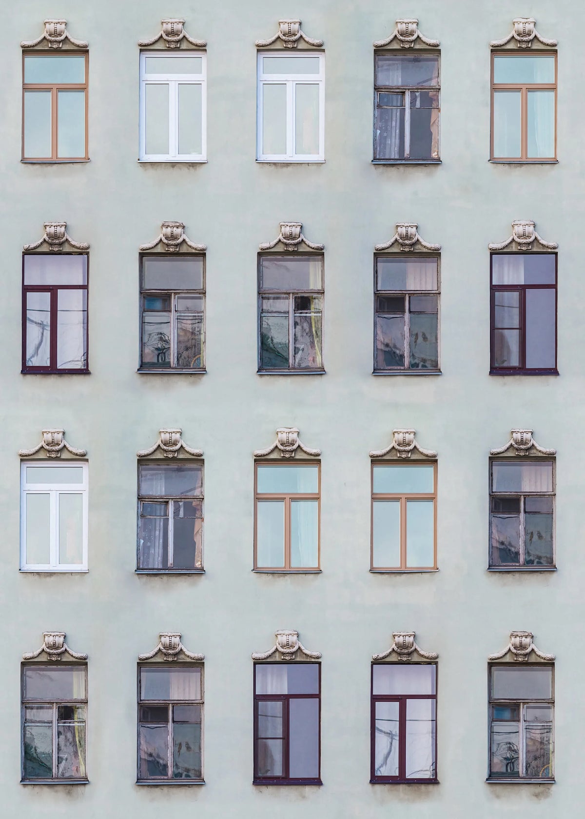 Window Row Mural Wallpaper - pure wallpaper artwork