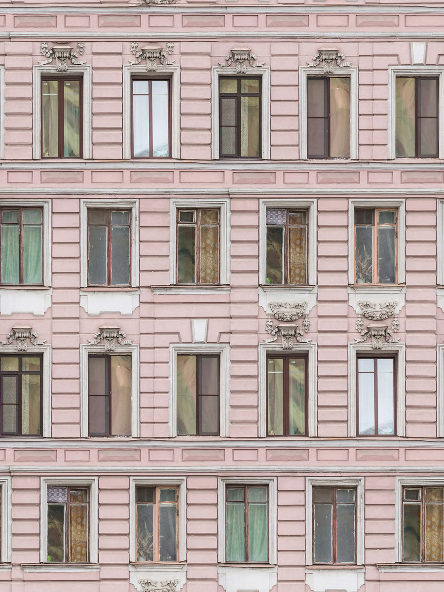 Pink Facade Mural Wallpaper
