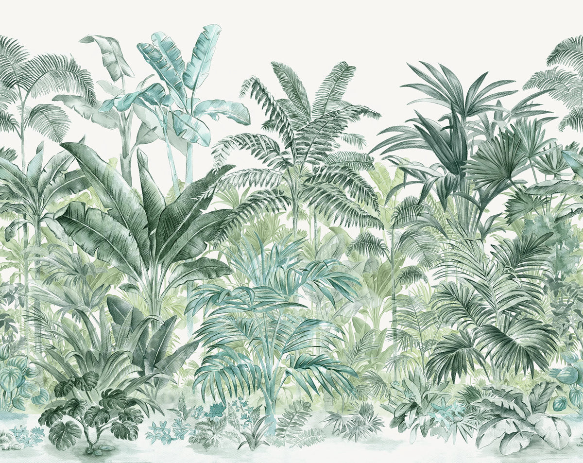 Pride Palms, Emerald Mural Wallpaper - pure wallpaper artwork