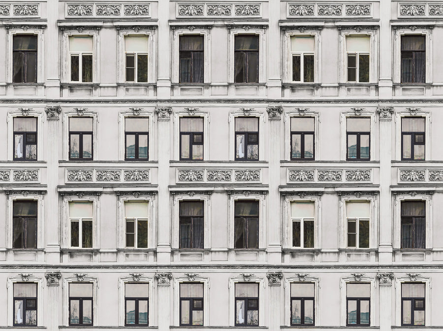 Rue Relief, White Mural Wallpaper
