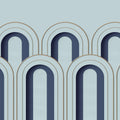 Arch Deco, Blue Mural Wallpaper - pure wallpaper artwork