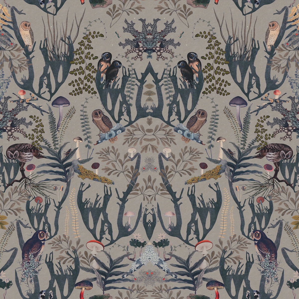 The Swedish Forest, Blue Mural Wallpaper - pure wallpaper artwork