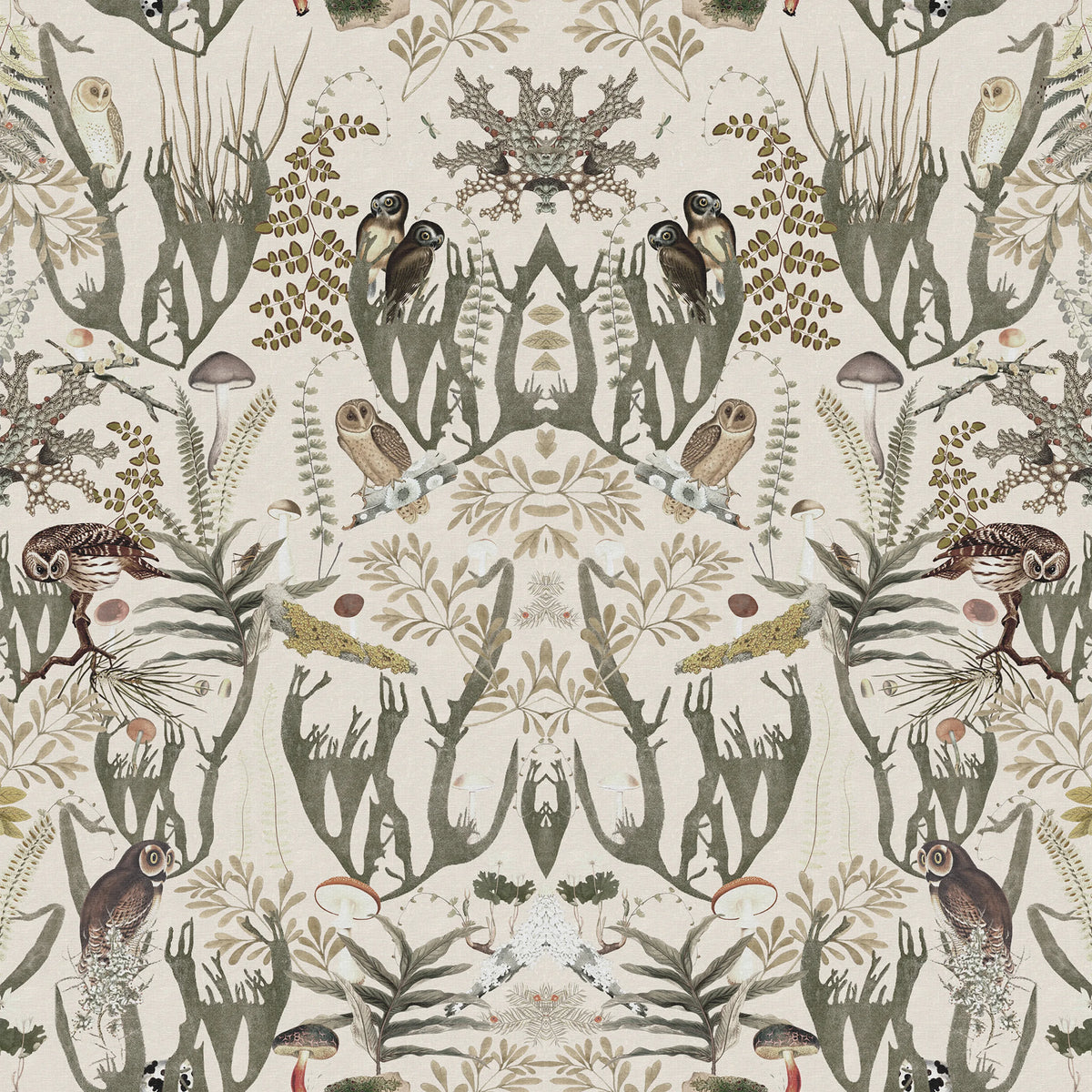 The Swedish Forest, White Mural Wallpaper - pure wallpaper artwork
