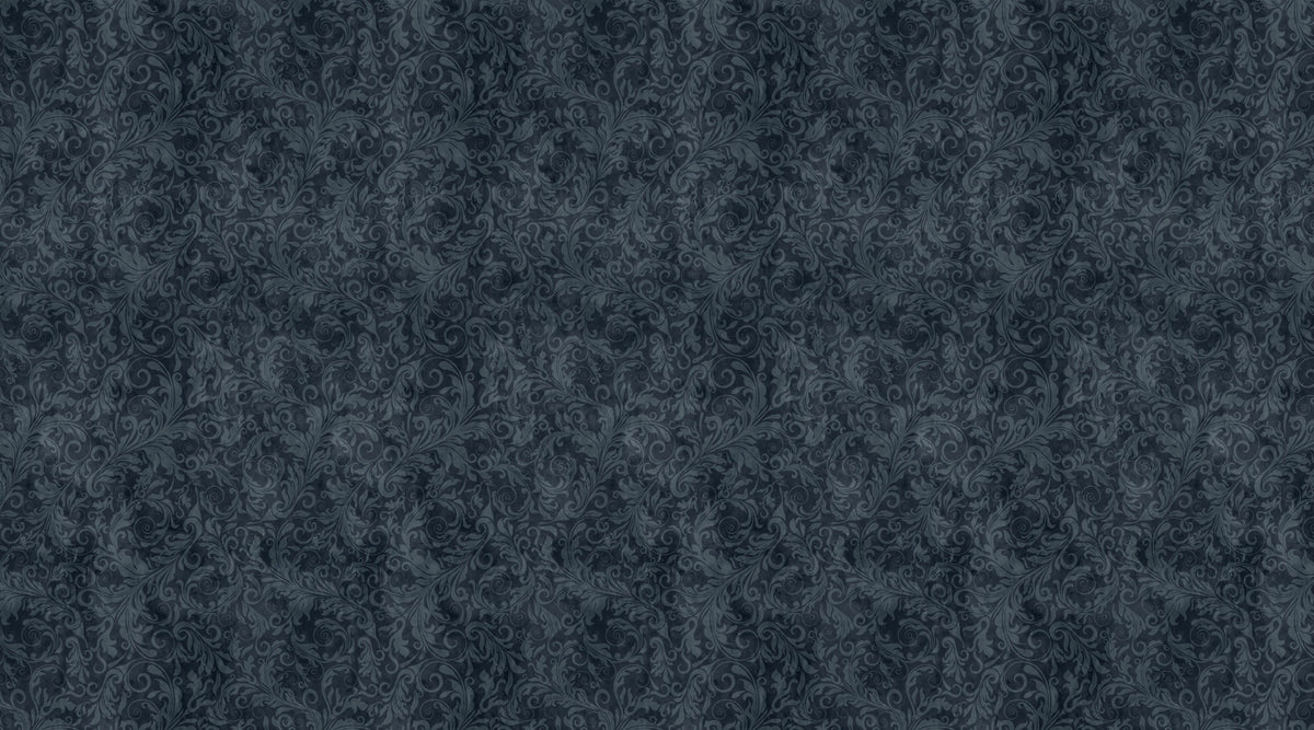 Twining Vines, Navy Mural Wallpaper - pure wallpaper artwork