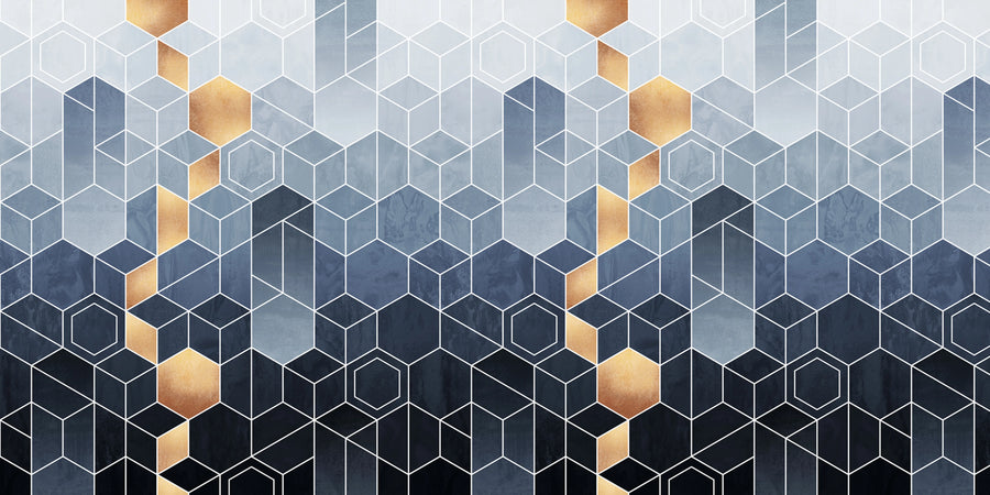 Gradient Geometry Mural Wallpaper