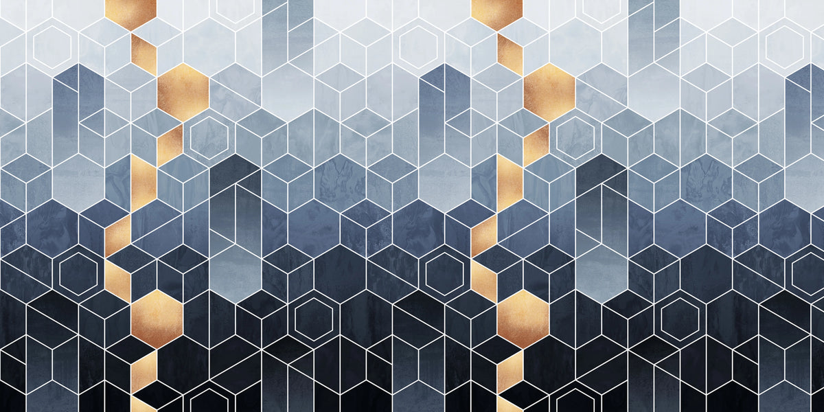 Gradient Geometry Mural Wallpaper - pure wallpaper artwork