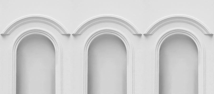 Forest Vaults, White Mural Wallpaper