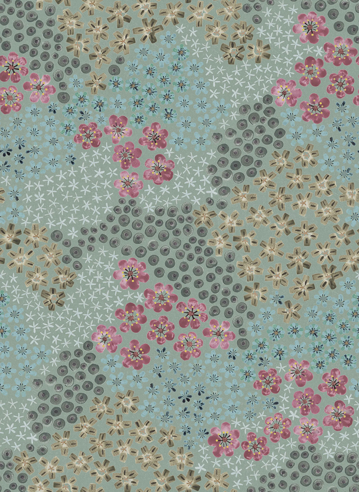 Perennials, Evening Mural Wallpaper - pure wallpaper artwork
