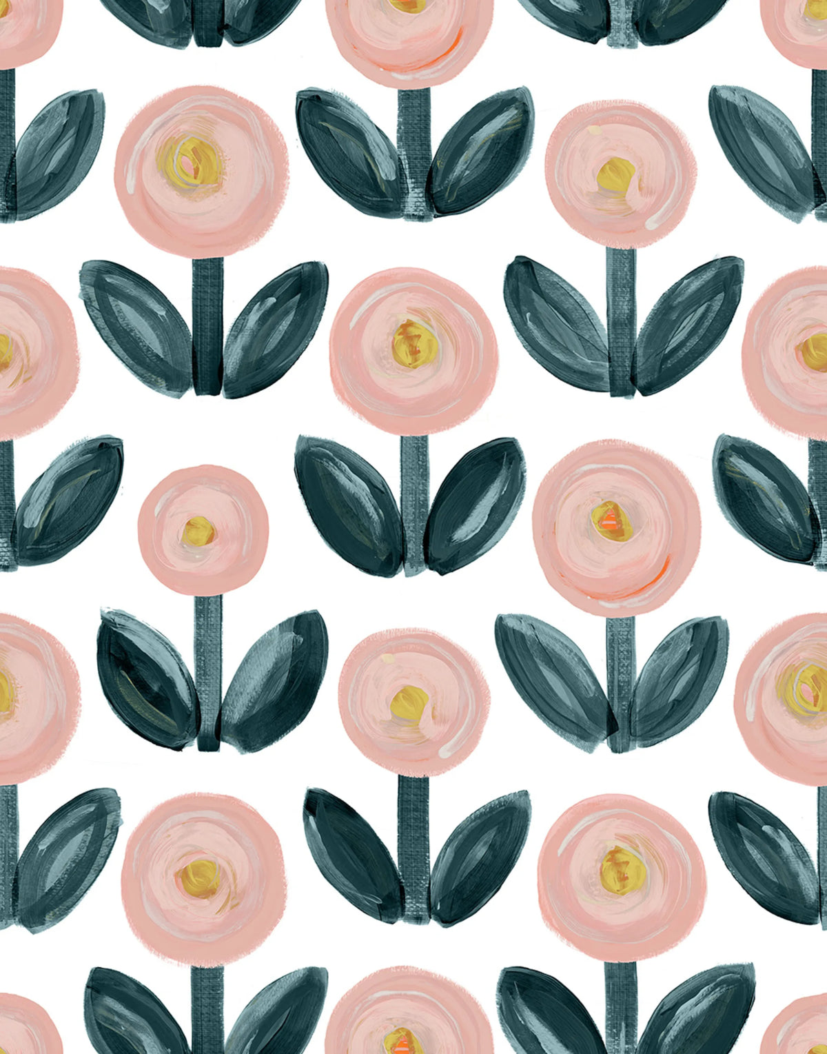 Flower Parade Mural Wallpaper - pure wallpaper artwork