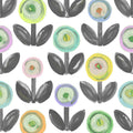 Flower Parade, Licorice Mural Wallpaper - pure wallpaper artwork