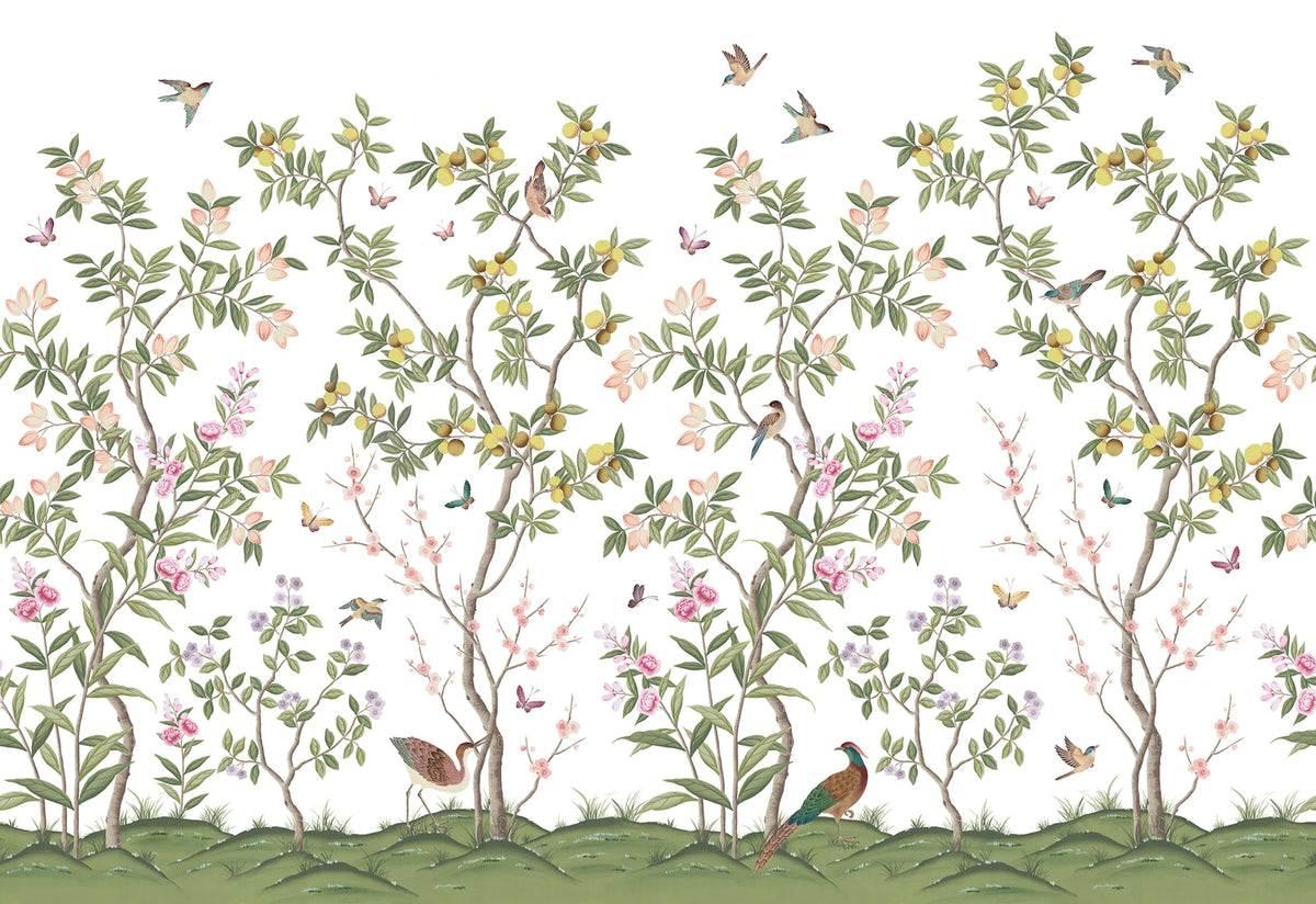 Chinoiserie Chic Mural Wallpaper - pure wallpaper artwork