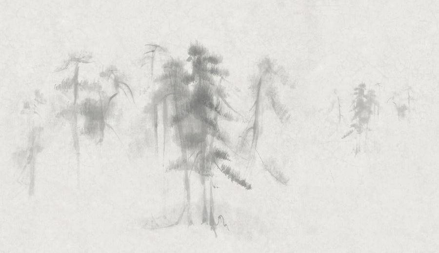 Asian Pines Mural Wallpaper