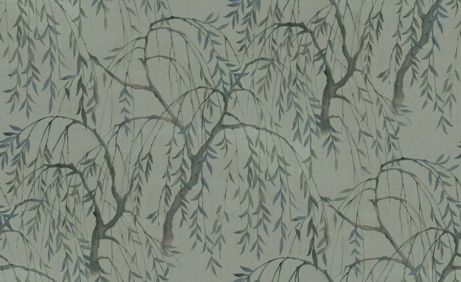 Weeping Willows, Jade Mural Wallpaper