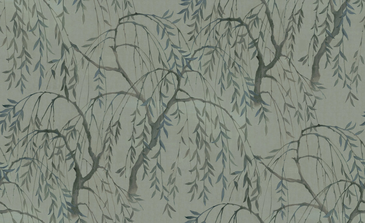 Weeping Willows, Jade Mural Wallpaper - pure wallpaper artwork