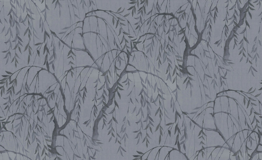 Weeping Willows, Still Waters Blue Mural Wallpaper