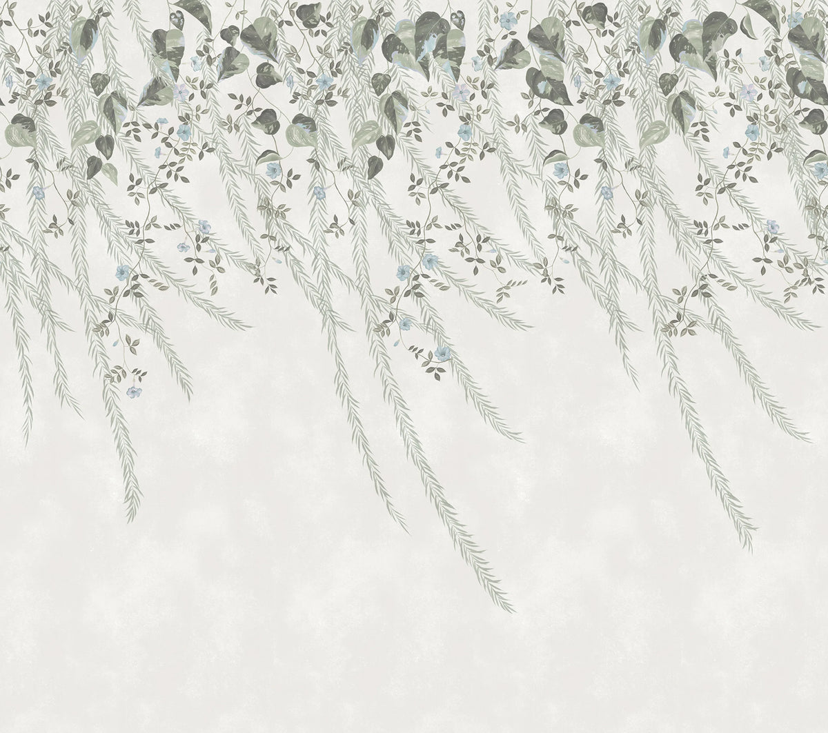 Lush Foliage, Sage Tint Mural Wallpaper - pure wallpaper artwork