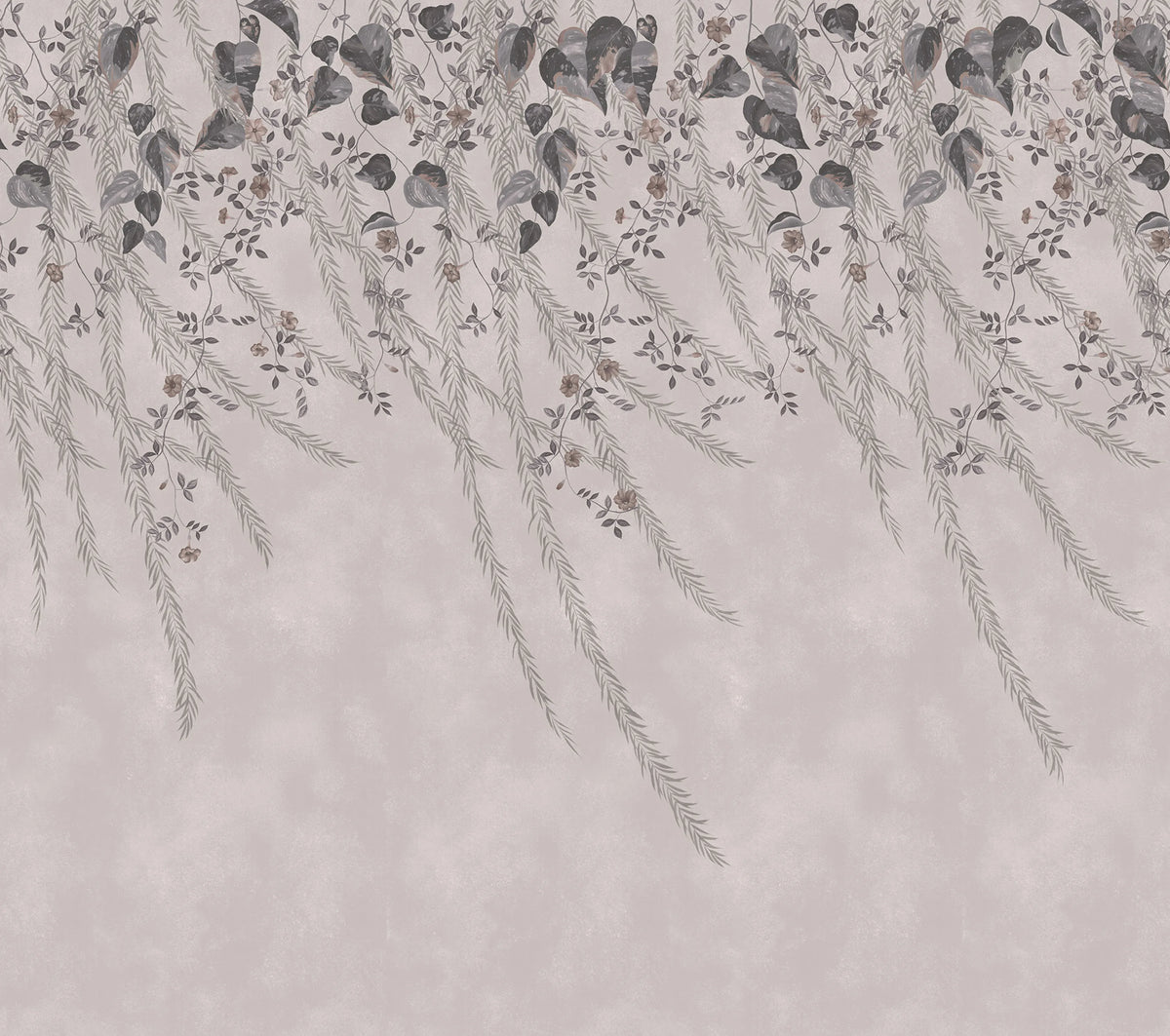Lush Foliage, Rose Dust Mural Wallpaper - pure wallpaper artwork