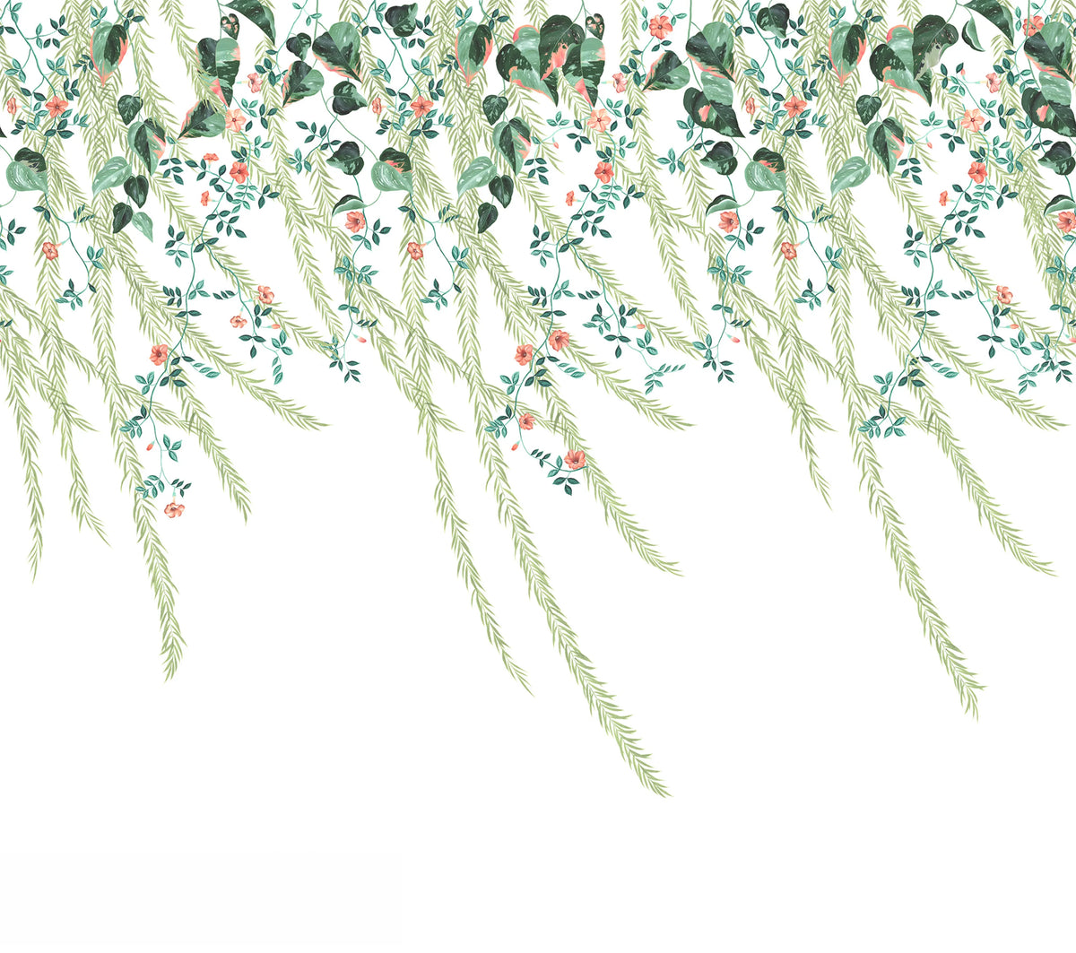 Lush Foliage Mural Wallpaper - pure wallpaper artwork