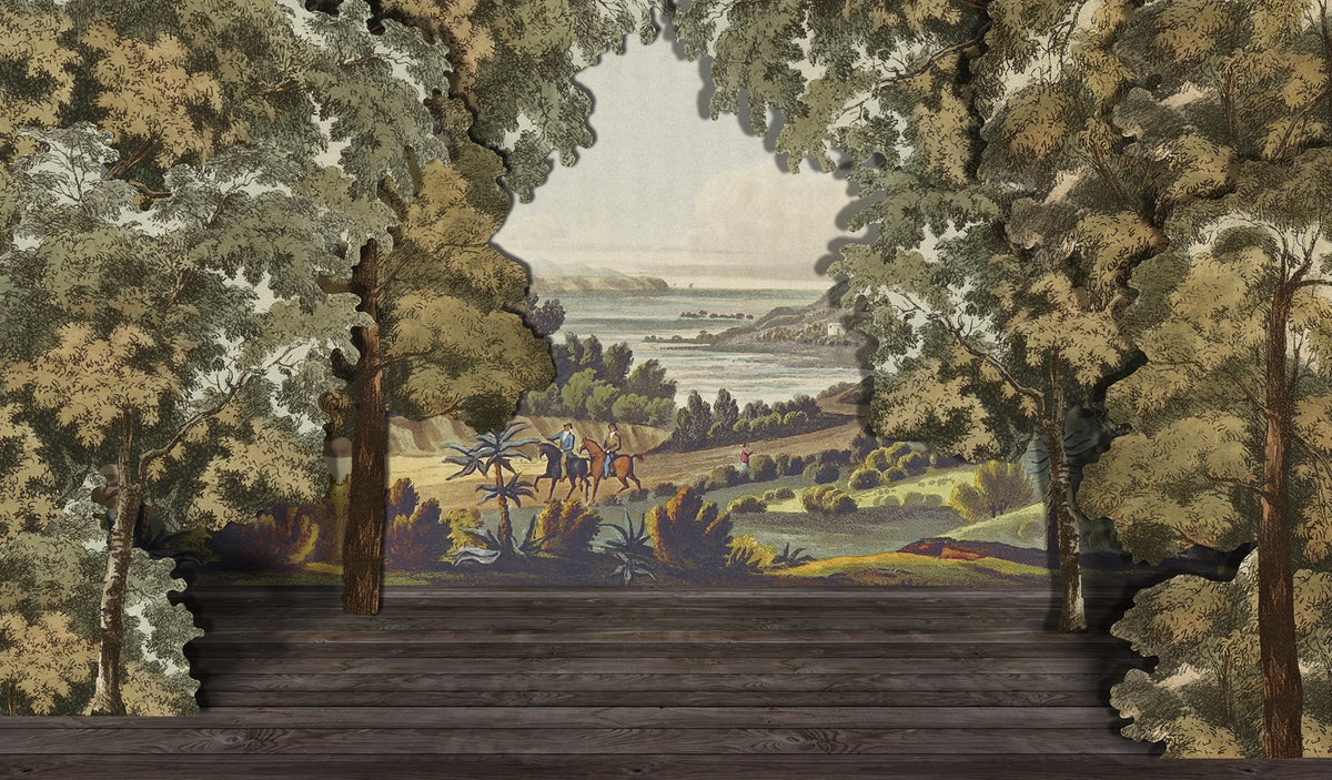 Coulisse Mural Wallpaper - pure wallpaper artwork