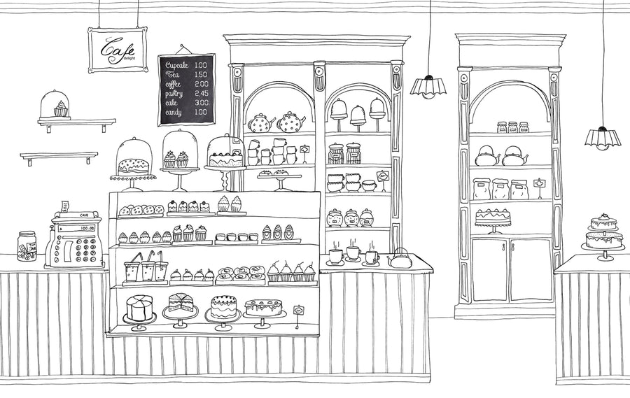 Le Petit Patisserie Mural Wallpaper