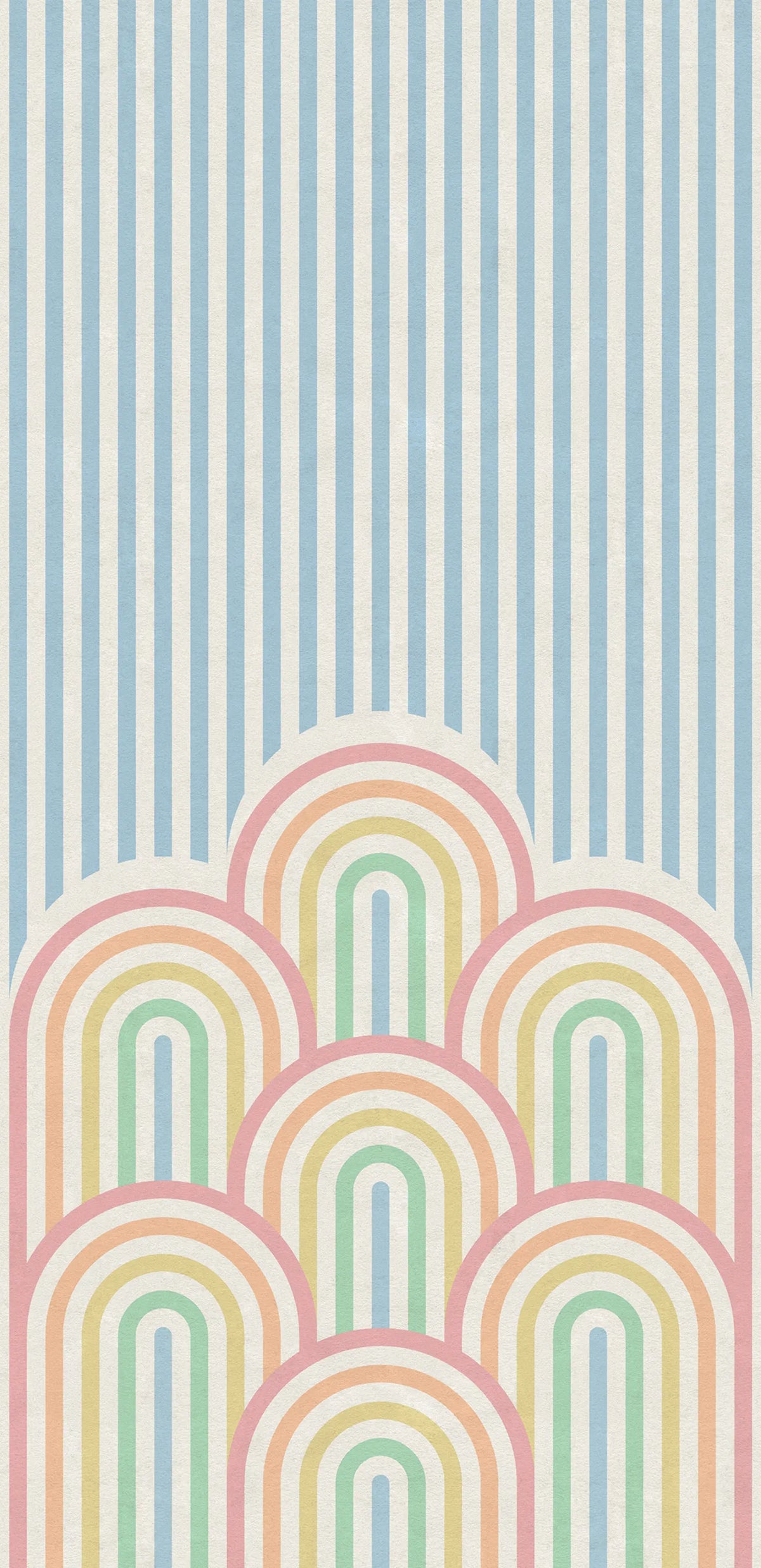 Hilltops, Rainbow Mural Wallpaper - pure wallpaper artwork