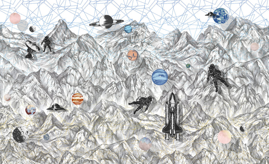 Moon Rock Mural Wallpaper