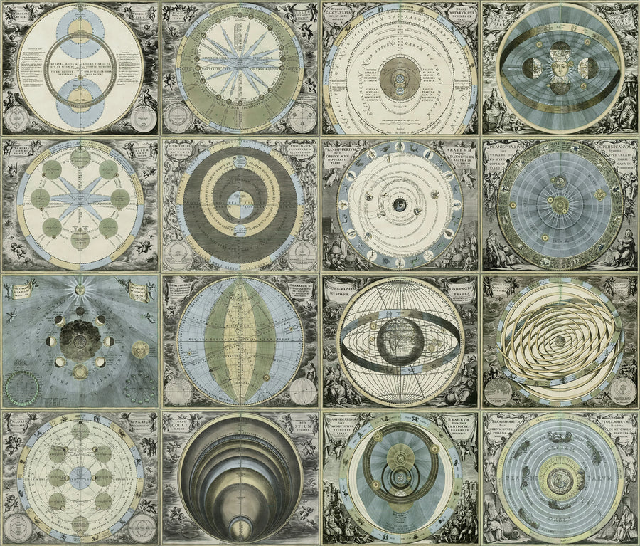 Solar System, Evening Mural Wallpaper