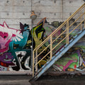 Stairway Graffiti Mural Wallpaper - pure wallpaper artwork