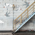 Stairway Graffiti, Swallow Mural Wallpaper - pure wallpaper artwork
