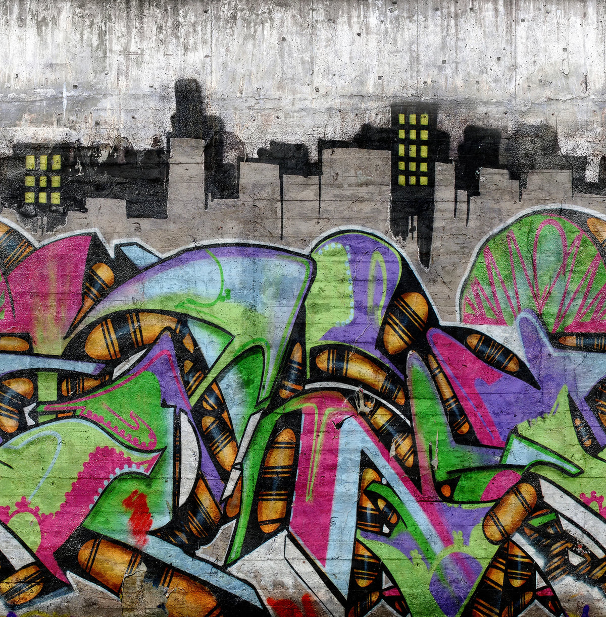 Concrete Art Mural Wallpaper - pure wallpaper artwork