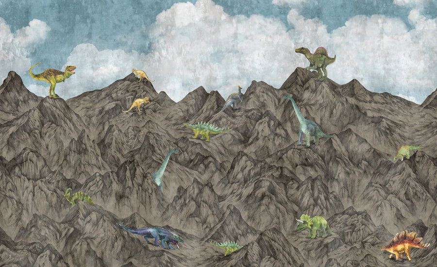 Dinosaur Mountain, Day Mural Wallpaper