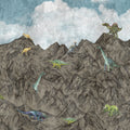 Dinosaur Mountain, Day Mural Wallpaper - pure wallpaper artwork
