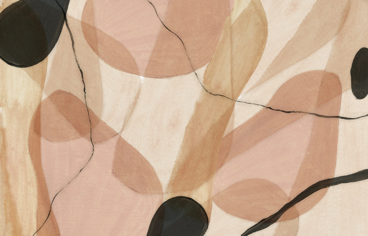 Asana, Dusty Pink Mural Wallpaper - pure wallpaper artwork