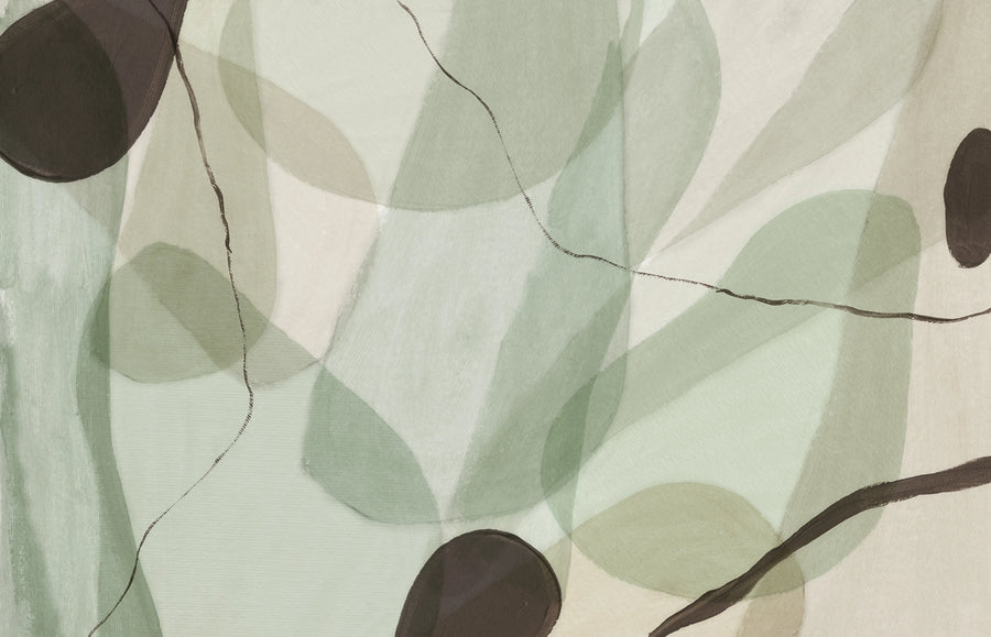 Asana, Green Mural Wallpaper