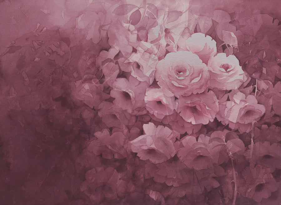 Harmony, Fuchsia Mural Wallpaper