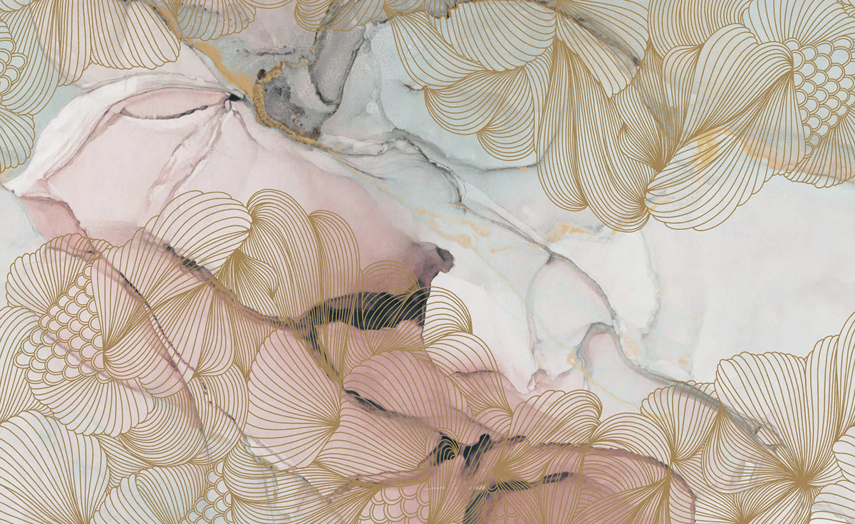 Opulence, Pink Marble Mural Wallpaper - pure wallpaper artwork