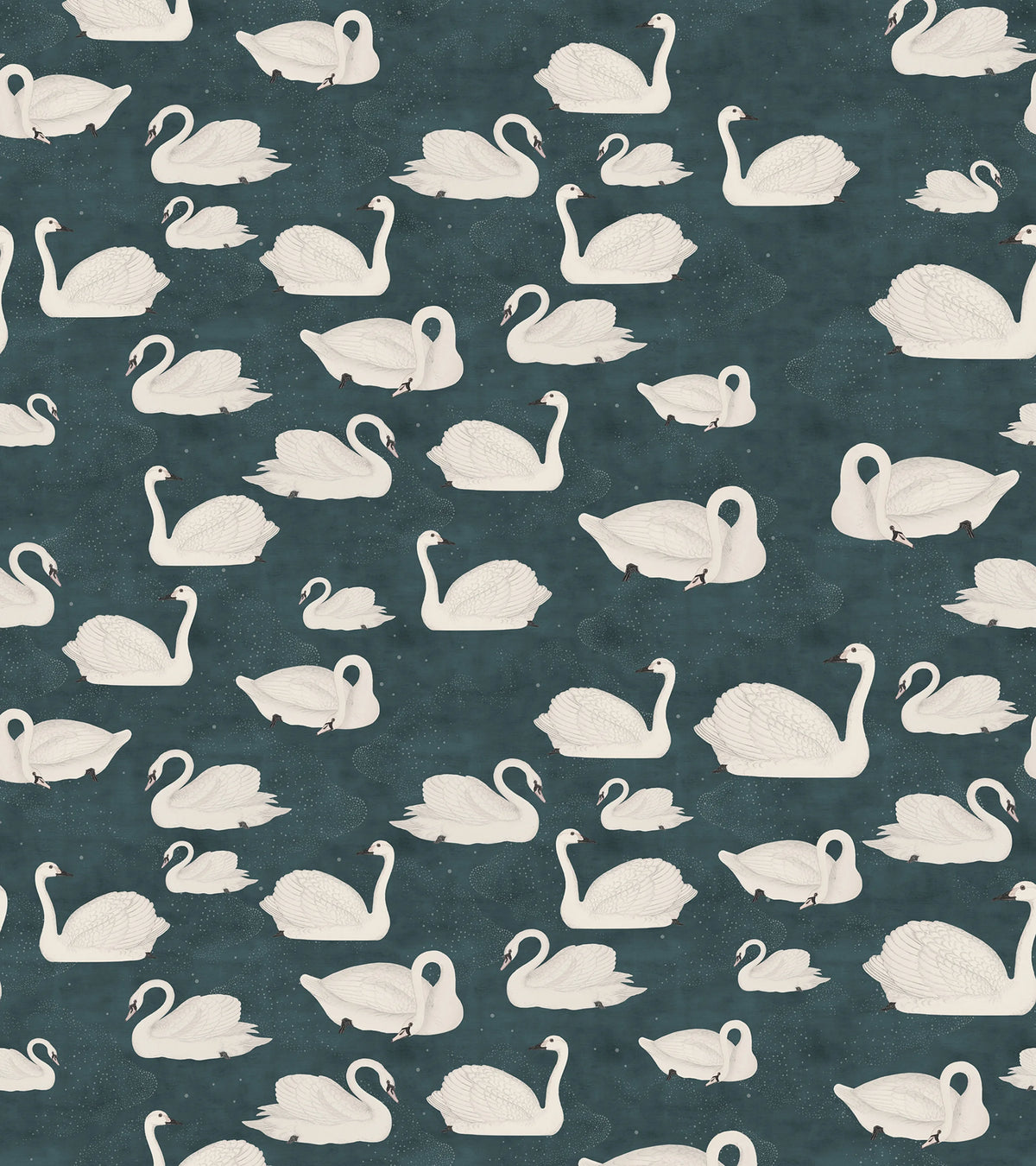 Cygne, Bleu Mural Wallpaper - pure wallpaper artwork