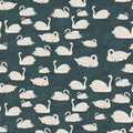 Cygne, Bleu Mural Wallpaper - pure wallpaper artwork