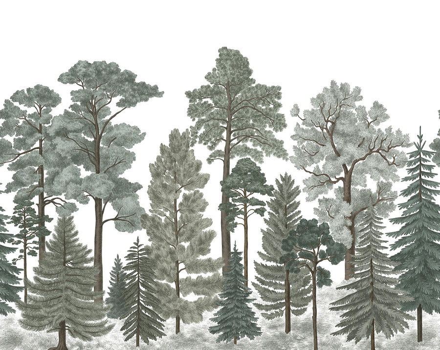 Scandinavian Bellewood, Frost Mural Wallpaper