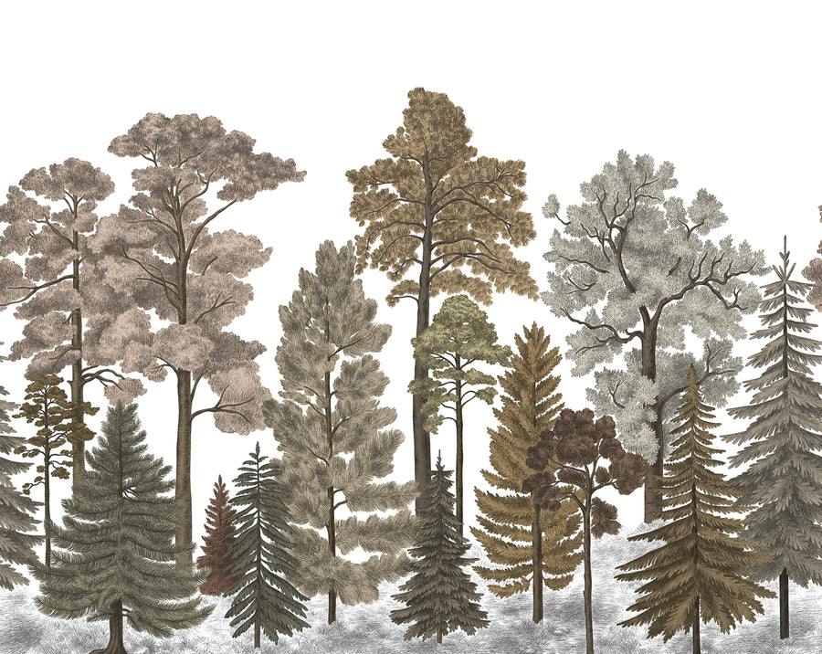 Scandinavian Bellewood, Fall Mural Wallpaper