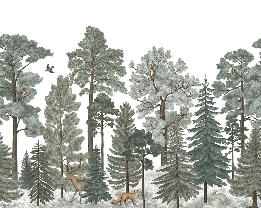 Scandinavian Bellewood, Animal Mural Wallpaper