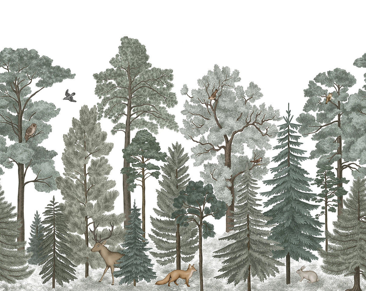 Scandinavian Bellewood, Animal Mural Wallpaper - pure wallpaper artwork