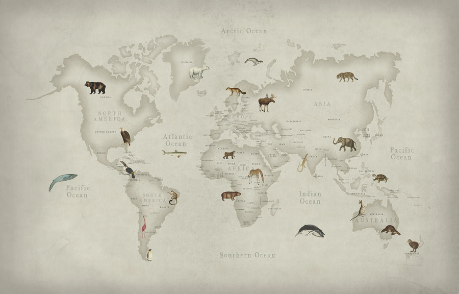 Animal World Mural Wallpaper