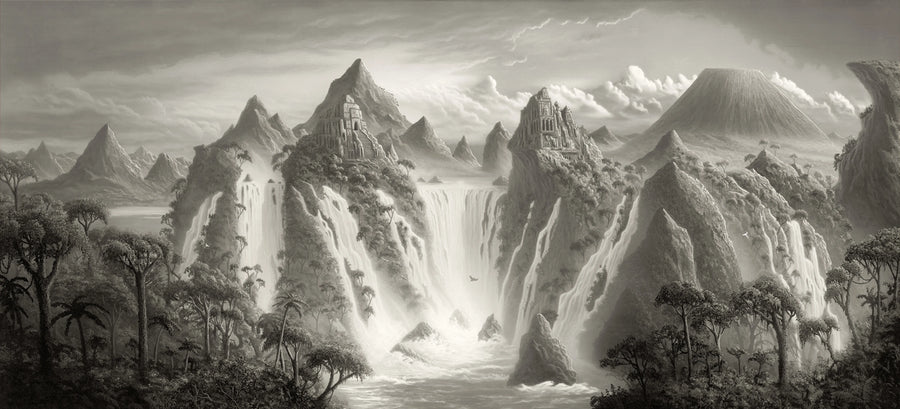 Fantasy World, Vintage Mural Wallpaper