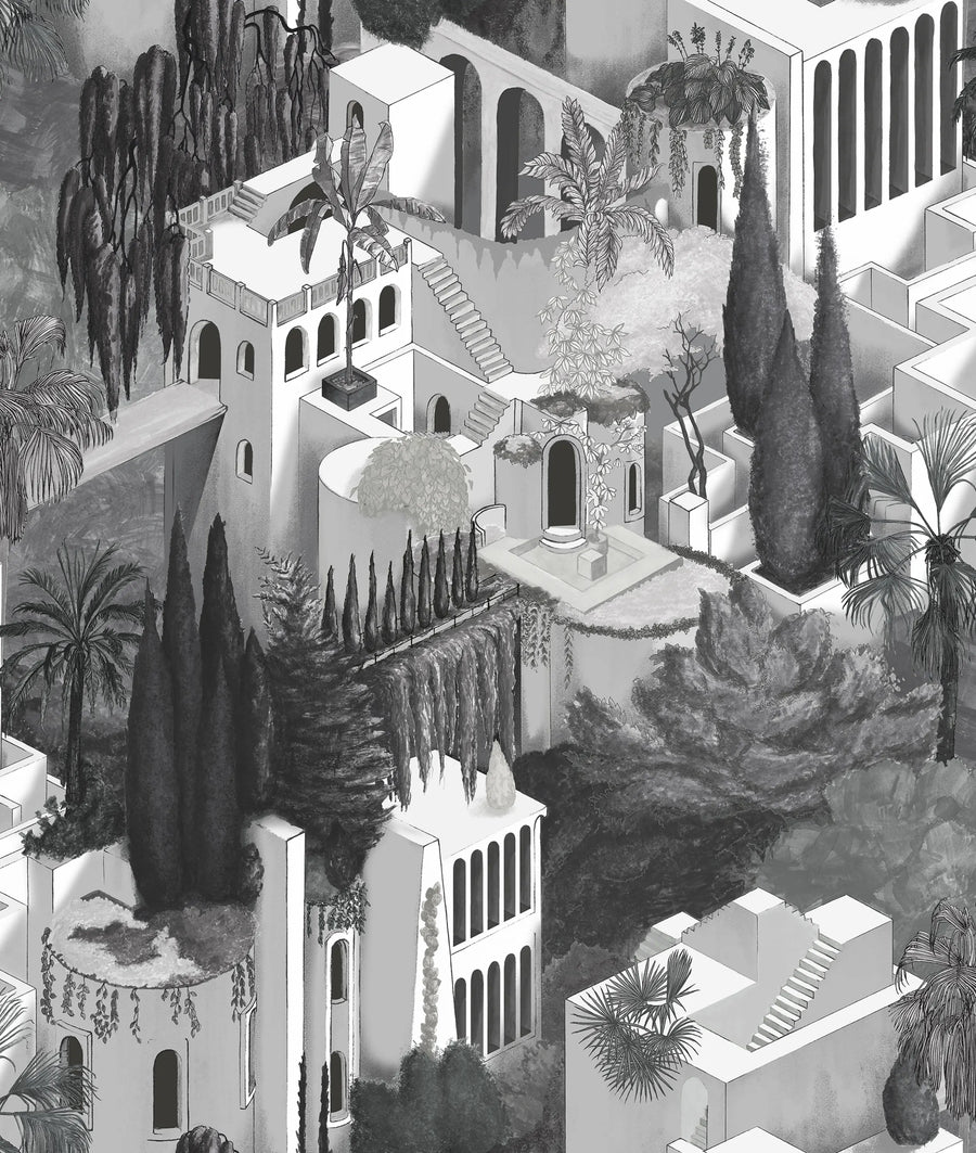 Toledo, Graphite Mural Wallpaper